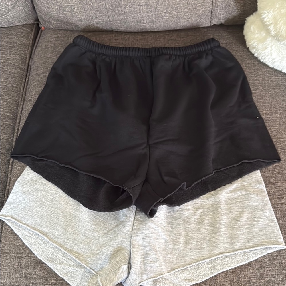 Black and Gray Women's Shorts